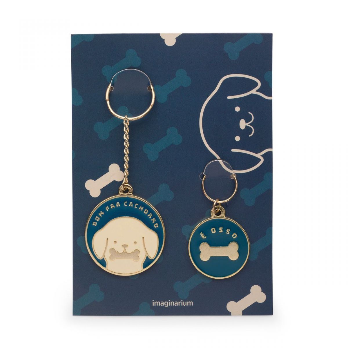 Chaveiro e Placa Pet Bom Pra Cachorro