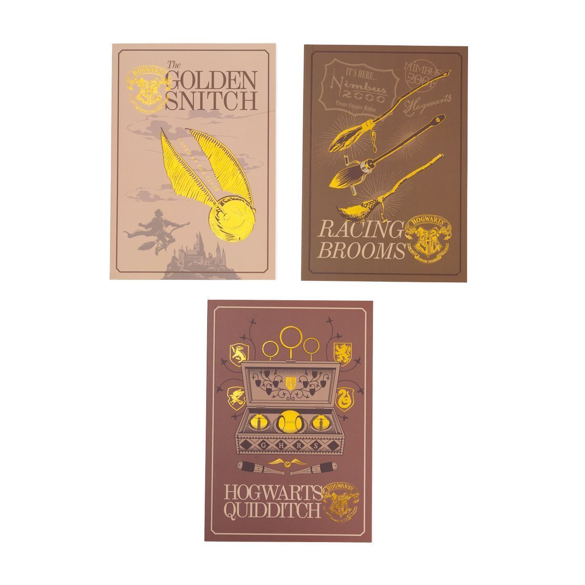 Kit Com 3 Cadernos HP Hogwarts