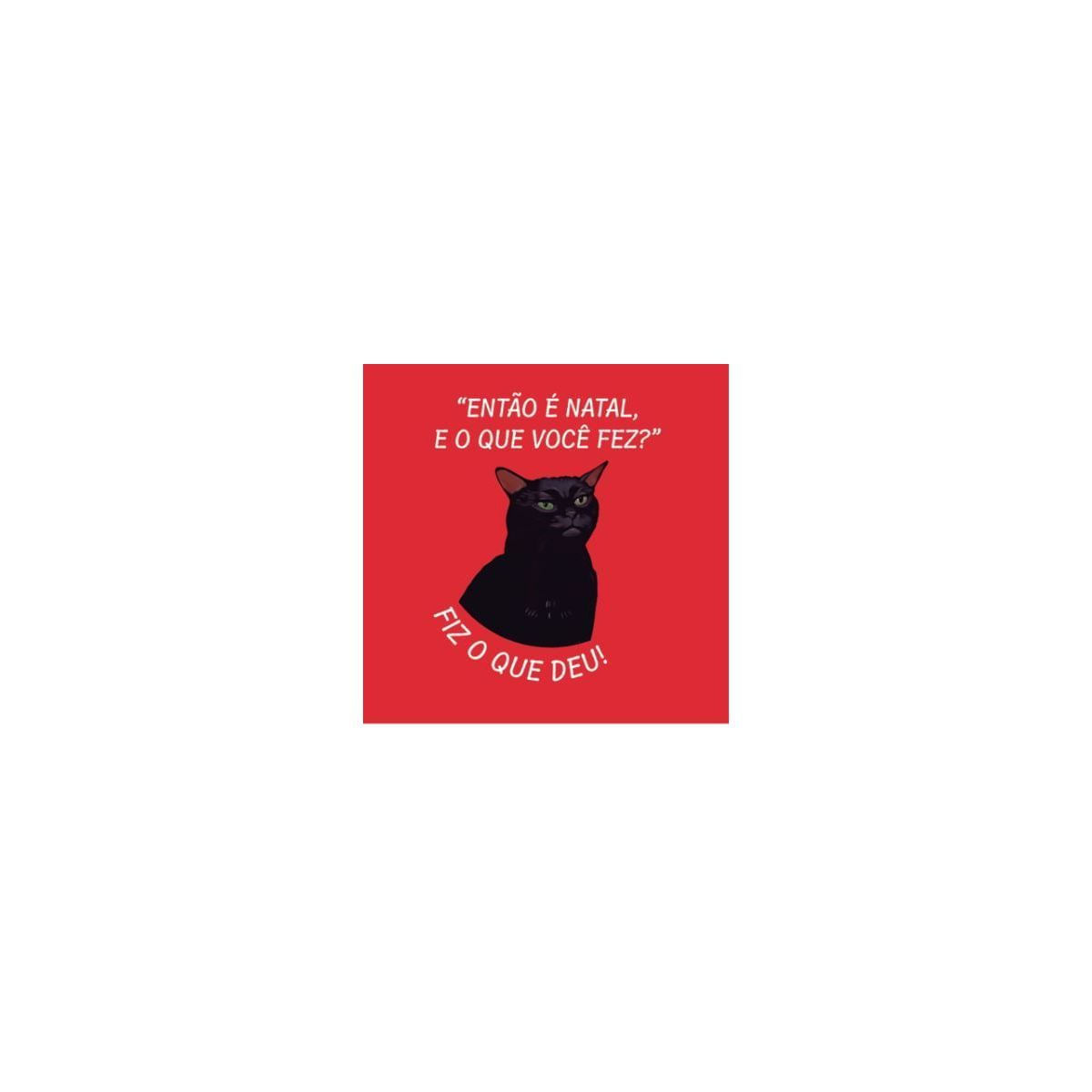 Cartão Natal Gato Preto