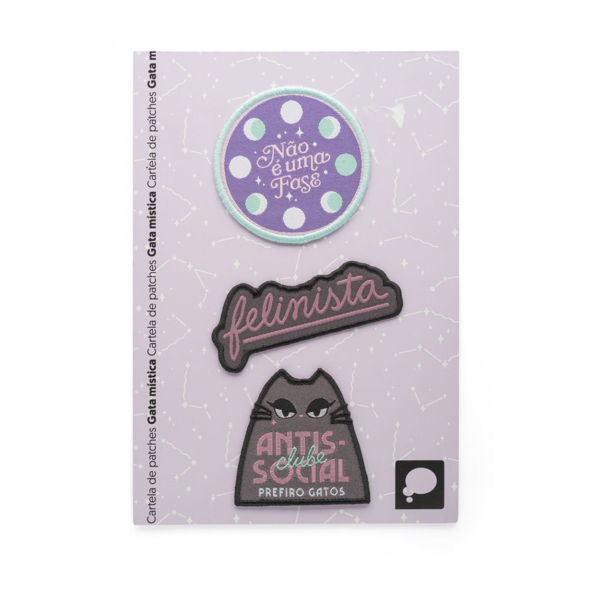 Cartela de Patches Gata Mística