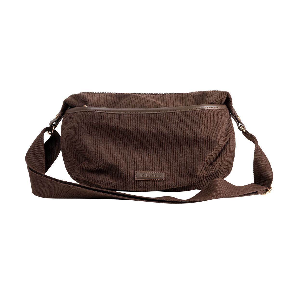Bolsa Midi Cotelê Marrom