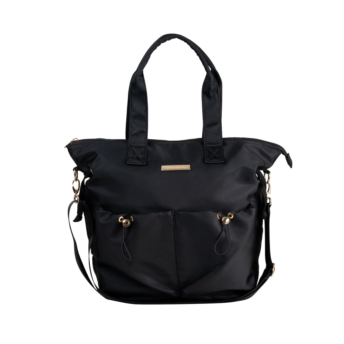 Bolsa Comfort Preta e Dourada