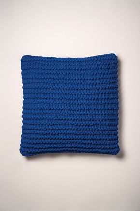 Capa-de-almofada-de-trico-azul