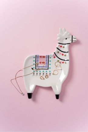 Porta-bijoux-lhama-creme