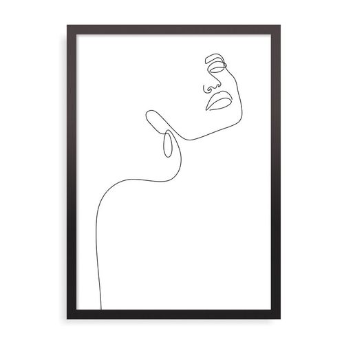 Quadro Dreamy Girl - 31,7 x 44 cm - Preto