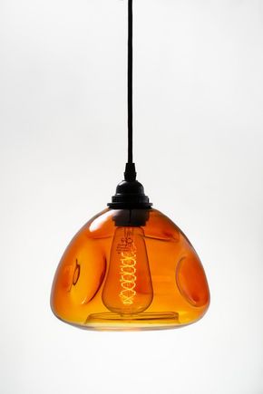 Luminaria-Pendente-de-Vidro-Ambar-Formas