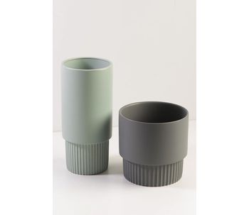 Vaso-Ceramica-Linhas-Verde