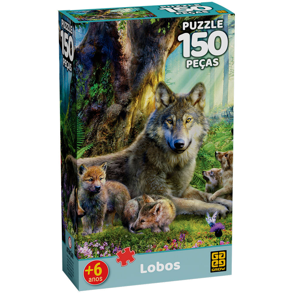 Quebra-cabeça 150 peças Lobos