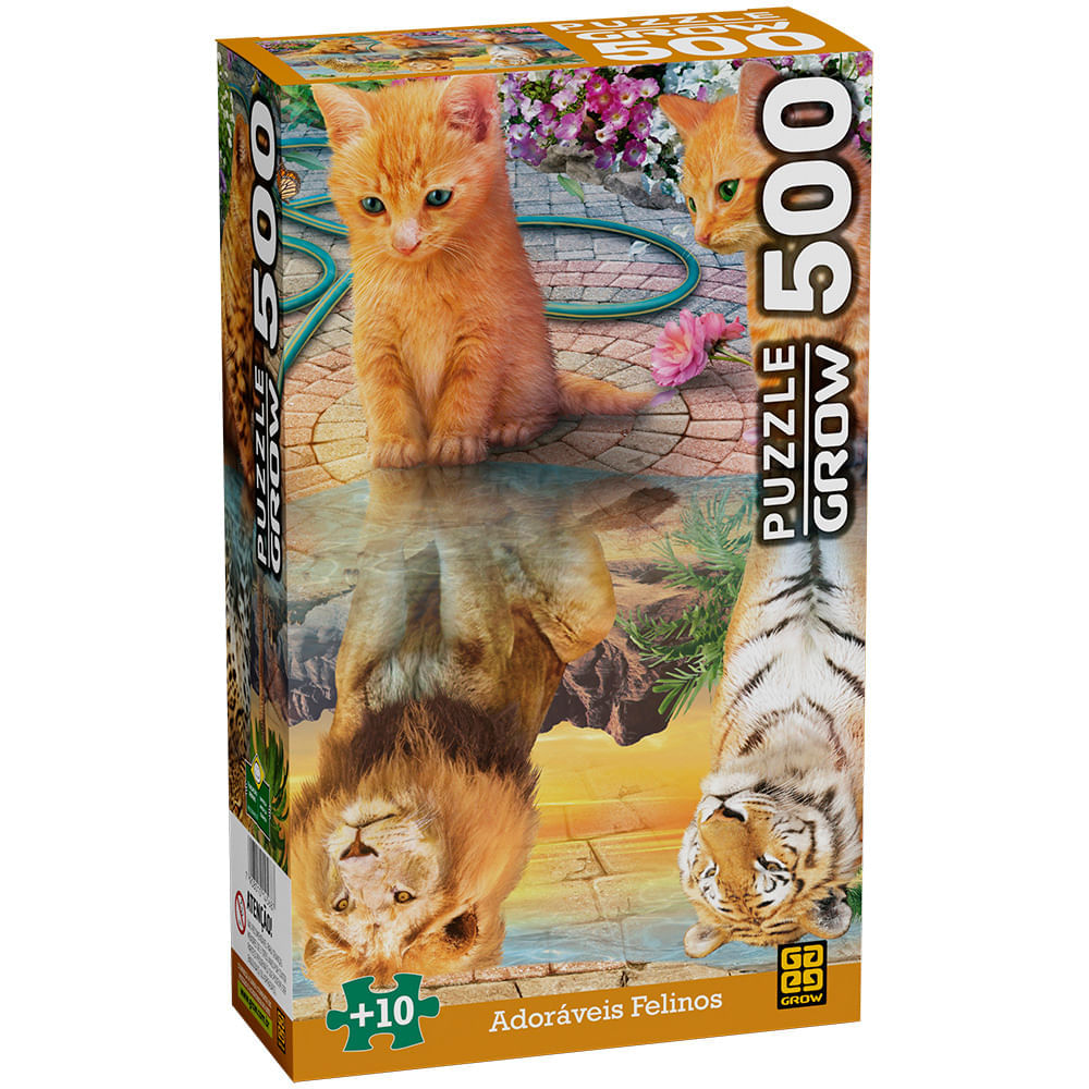 Quebra-cabeça 500 peças Adoráveis Felinos