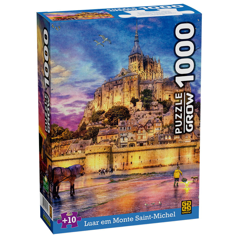 Quebra-cabeça 1000 peças Luar em Monte Saint-Michel