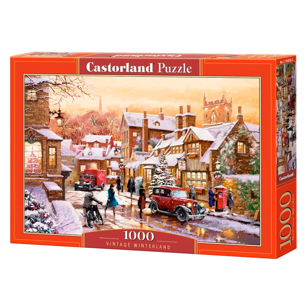 Puzzle 1000 peças Cidade na Neve - Imp. Castorland