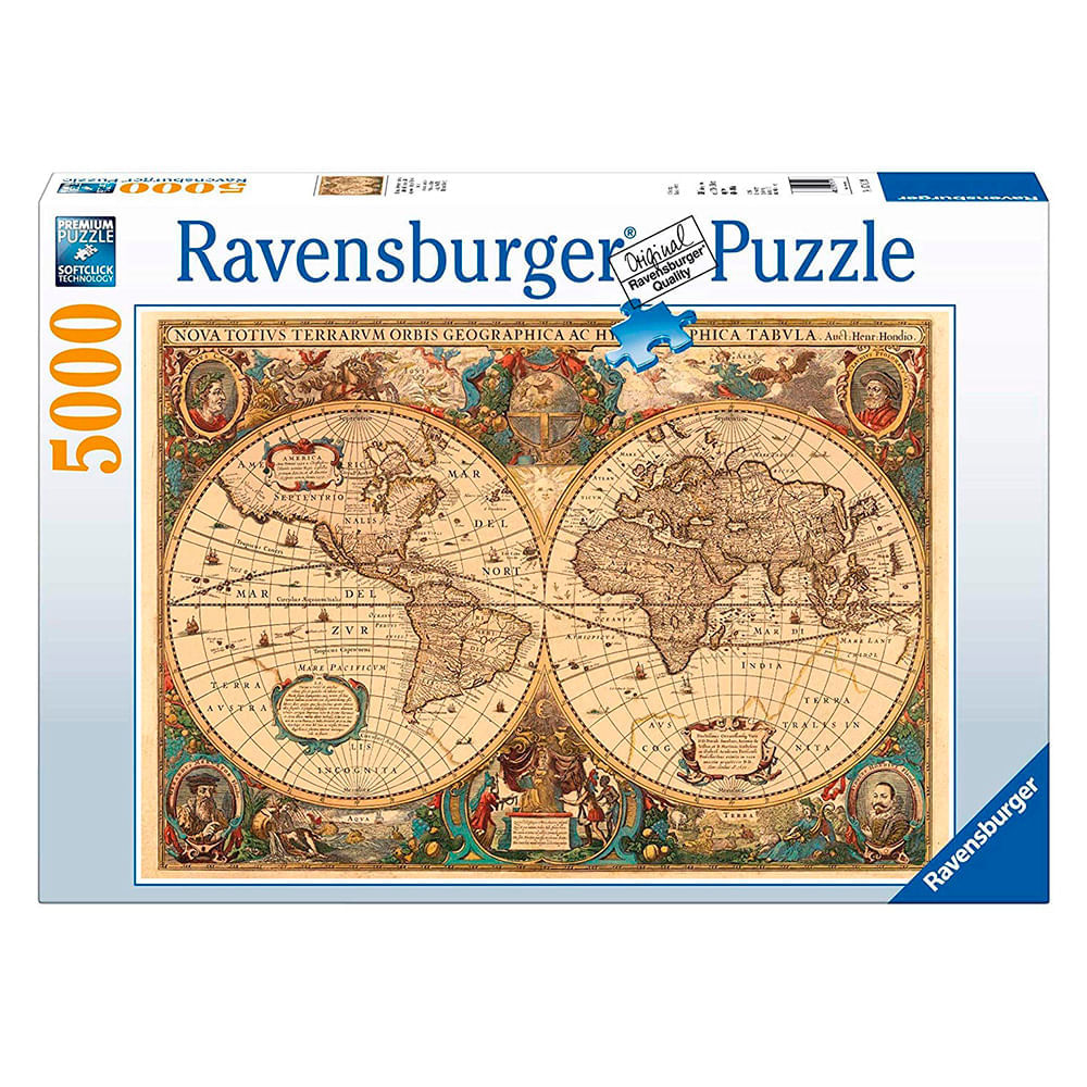 Puzzle 5000 peças Mapa do Mundo Antigo - Ravensburger - Imp