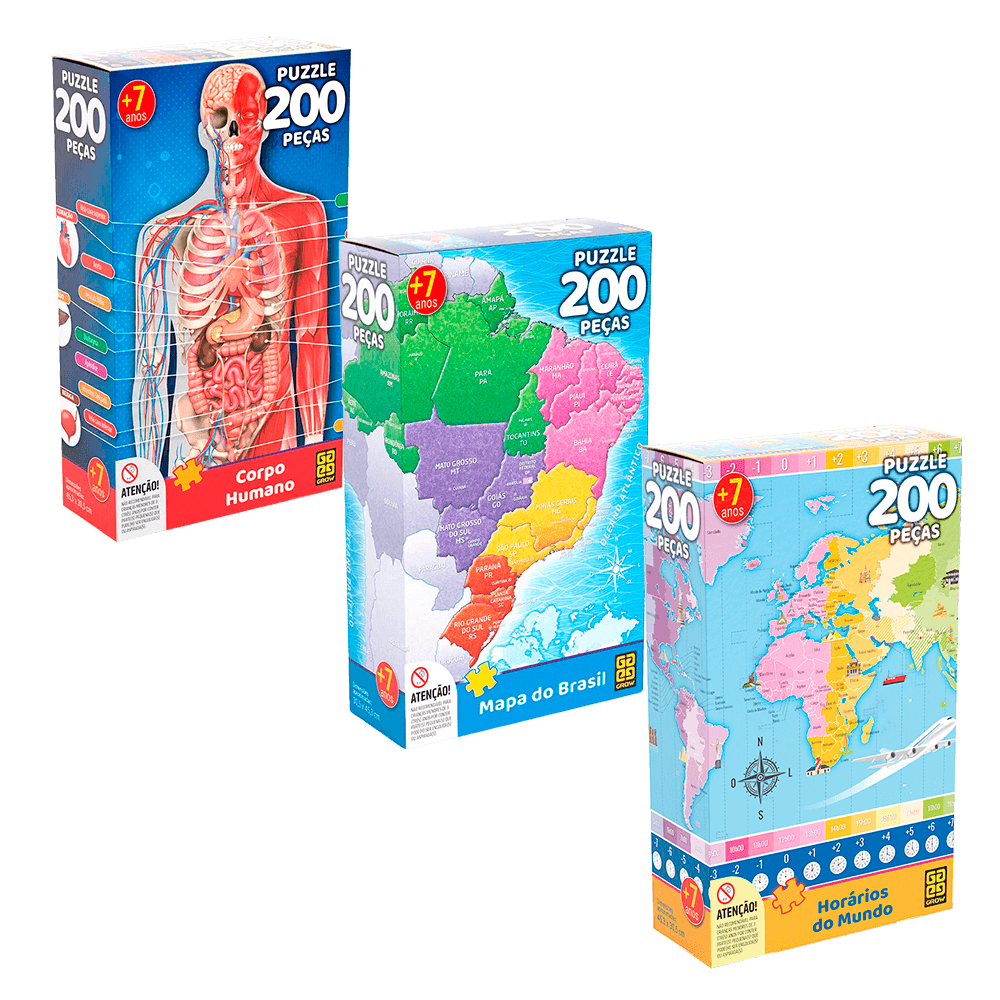 Combo Quebra-Cabeça 200 peças